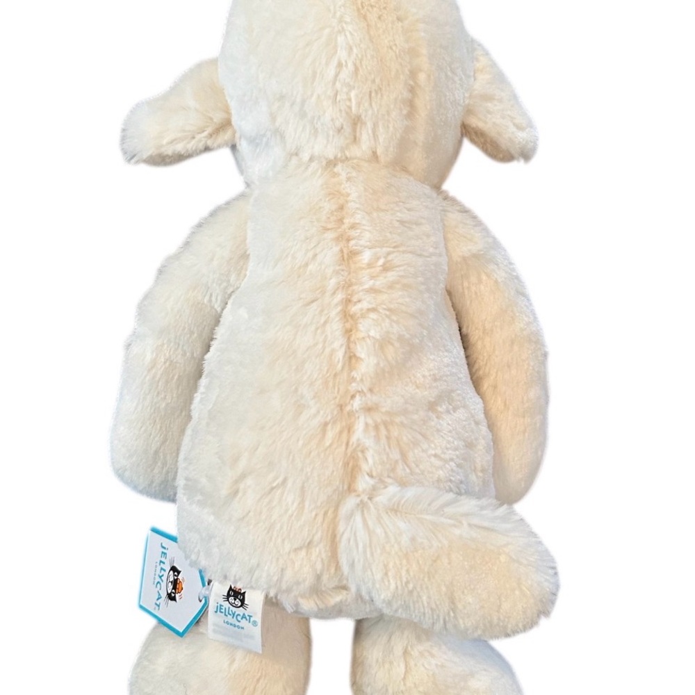 NWT Jellycat Skipson Lamb Soft Cream Plush Toy with Cinch Sack - Picture 3 of 7